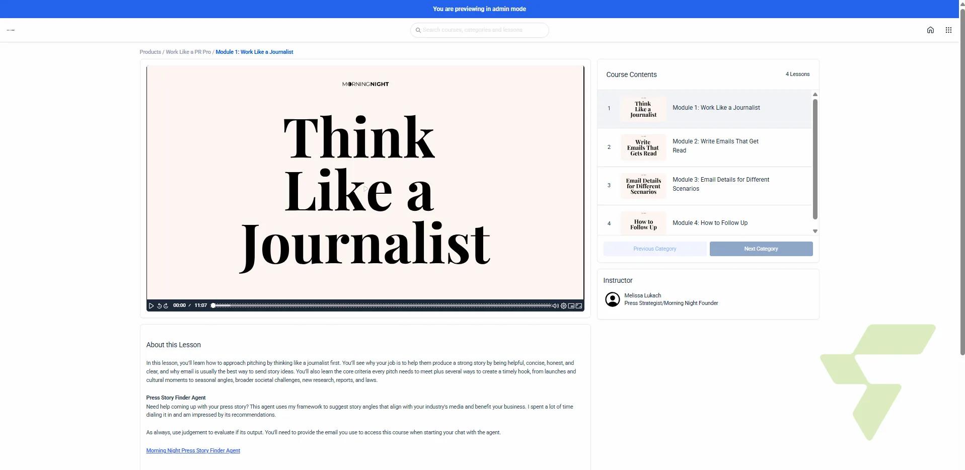 Branded PR Course Portal: GHL Memberships Build with 3 Courses, 13 Lessons, Auto-Issued Certificates & AI Story Agent — image (49)