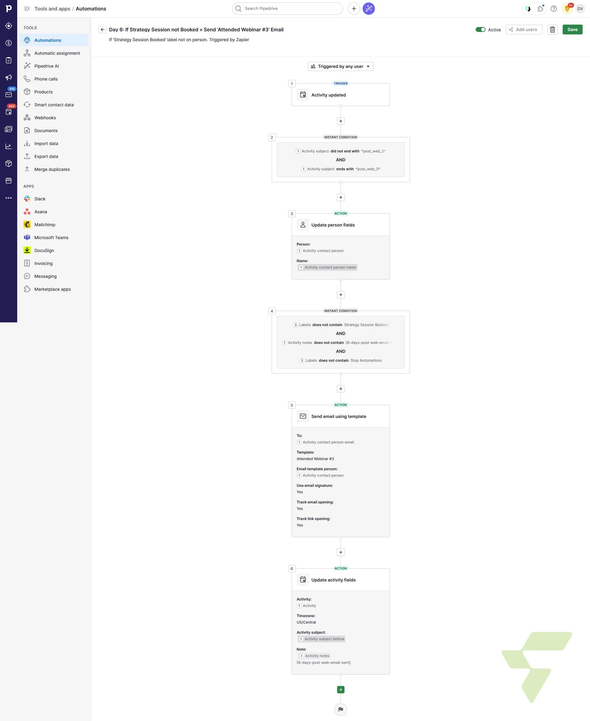 Automated Post-Engagement Nurture: Pipedrive Email Sequences for Webinar & Visit Follow-Up — Pipedrive Automation (1)