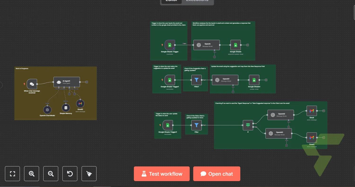 AI Email Drafting System: Google Sheets-Triggered Response Generation with Human Approval & Auto-Send — [STG] First light inbound