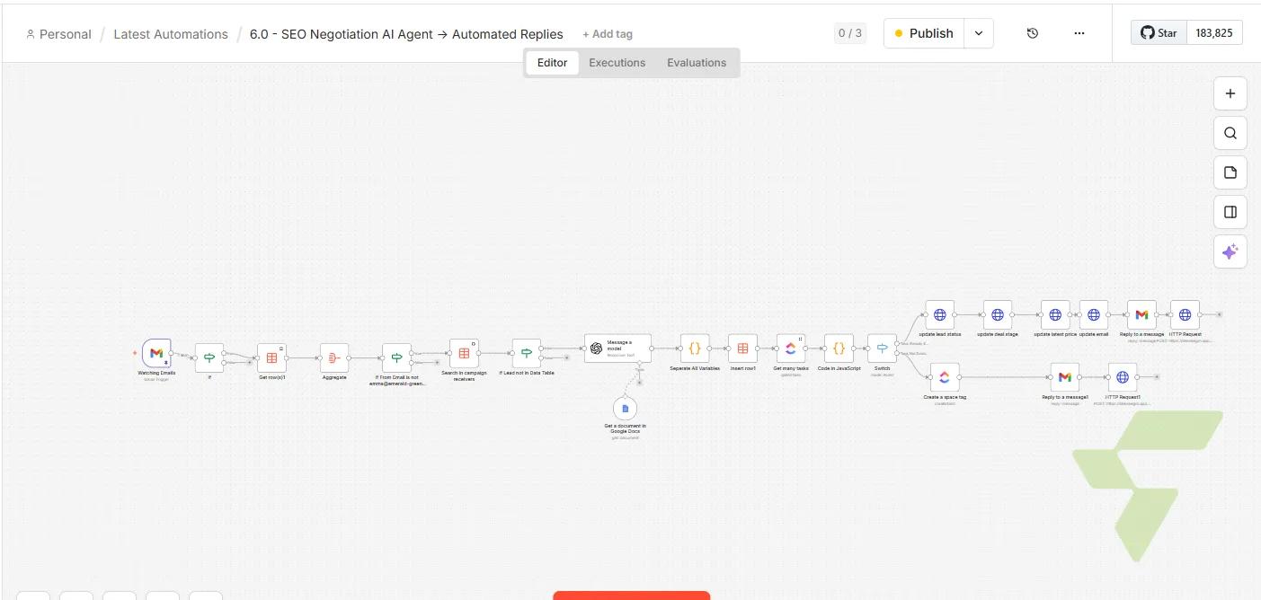 New Email Arrived (Related to SEO) --> Search/Update Lead in Clickup and Send Automated Replies — Capture